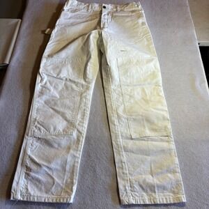 Dickies Work Pants White Double Knee Painter Carpenter Utility Style Men 34x29